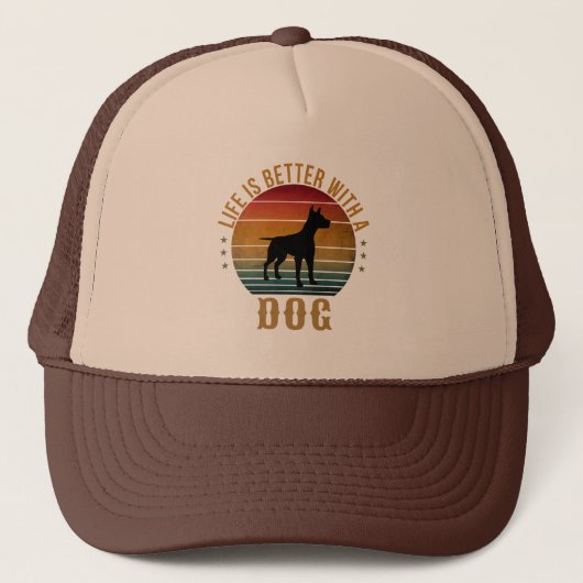 LEVEN IS BETER MET EEN HOND TRUCKERHOED TRUCKER PET (Voorkant)
