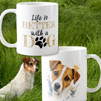 Leven is beter met een Jack Russell-hond cadeau Koffiemok