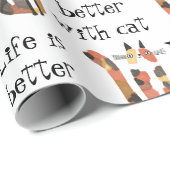 Leven is beter met een kat cadeaupapier (Rol Hoek)