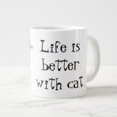 Leven is beter met een kat grote koffiekop (Voorkant rechts)