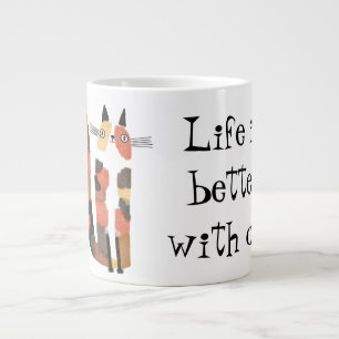 Leven is beter met een kat grote koffiekop