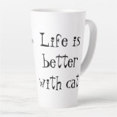 Leven is beter met een kat latte mok (Rechterhoek)