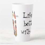 Leven is beter met een kat latte mok (Voorkant)