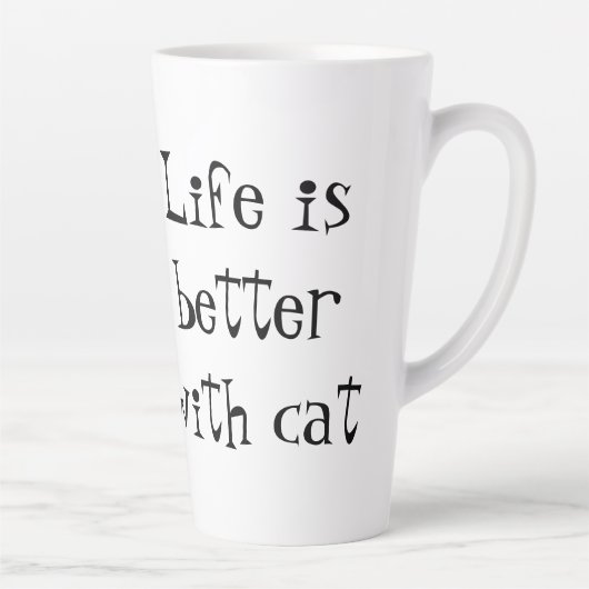 Leven is beter met een kat latte mok (Rechts)