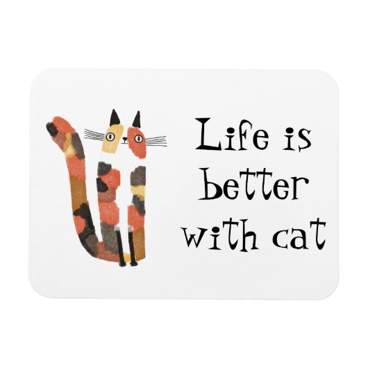 Leven is beter met een kat magneet (Horizontaal)