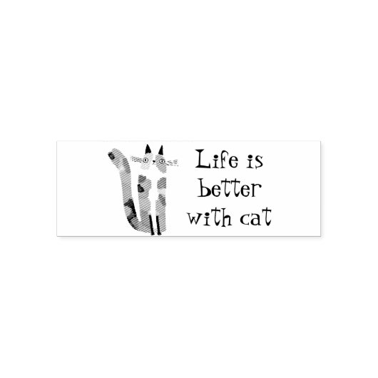 Leven is beter met een kat zelfinktende stempel (Design)