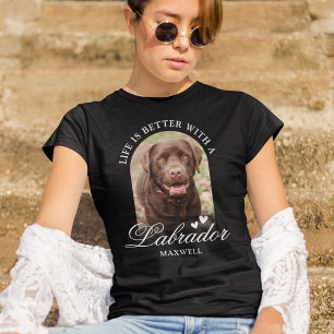Leven is beter met een Labrador-hond foto T-shirt