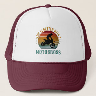 LEVEN IS BETER MET EEN MOTOCROSS TRUCKERHOED TRUCKER PET