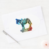 Leven Is Beter Met Een Muilezel Ovale Sticker (Envelop)