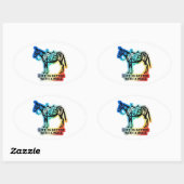 Leven Is Beter Met Een Muilezel Ovale Sticker (Vel)