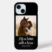 Leven Is Beter Met Een Paard Monogram Foto  Case-Mate iPhone Case (Achterkant)