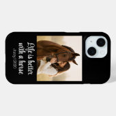 Leven Is Beter Met Een Paard Monogram Foto  Case-Mate iPhone Case (Achterkant (horizontaal))