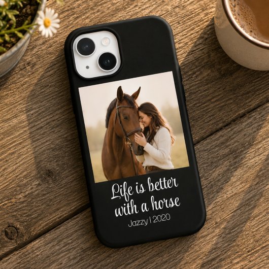Leven Is Beter Met Een Paard Monogram Foto  Case-Mate iPhone Case