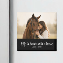 Leven Is Beter Met Een Paard Script Monogram