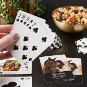 Leven Is Beter Met Een Paard Script Monogram Pokerkaarten (Insitu)