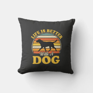 Leven Is Beter Met Een Retro Hond Kussen