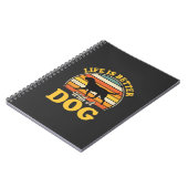 Leven Is Beter Met Een Retro Hond Notitieboek (Linkerzijde)