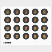 Leven Is Beter Met Een Retro Hond Ronde Sticker (Vel)