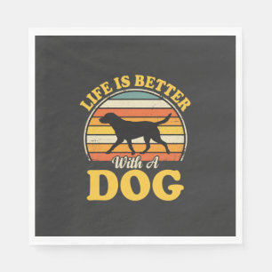 Leven Is Beter Met Een Retro Hond Servet