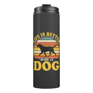 Leven Is Beter Met Een Retro Hond Thermosbeker