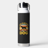 Leven Is Beter Met Een Retro Hond Waterfles (Voorkant)