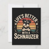 Leven is beter met een Schnauzer Aankondiging (Voorkant)