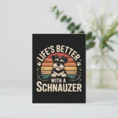 Leven is beter met een Schnauzer Aankondiging (Staand voorkant)