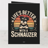 Leven is beter met een Schnauzer Bedankkaart (Achterkant)