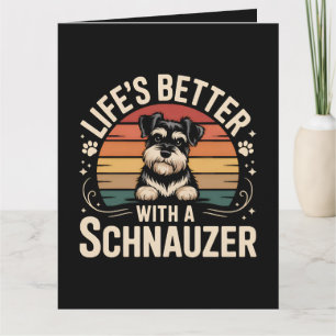 Leven is beter met een Schnauzer Bedankkaart
