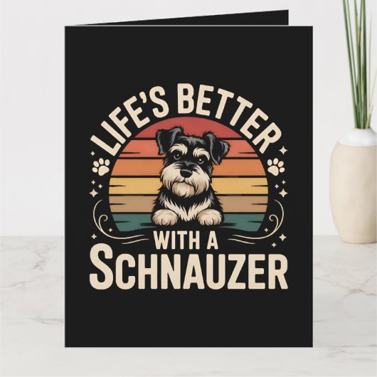 Leven is beter met een Schnauzer Bedankkaart (Voorkant)