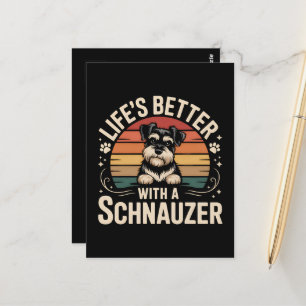 Leven is beter met een Schnauzer Briefkaart