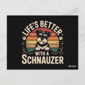 Leven is beter met een Schnauzer Briefkaart (Achterkant)