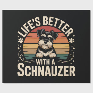 Leven is beter met een Schnauzer Cadeaupapier