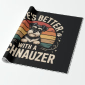 Leven is beter met een Schnauzer Cadeaupapier (Uitgerold)