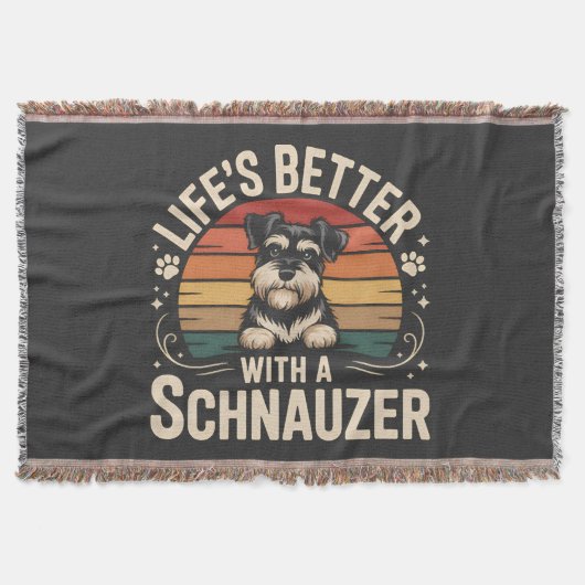 Leven is beter met een Schnauzer Deken (Voorkant)