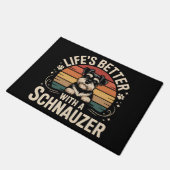 Leven is beter met een Schnauzer Deurmat (Schuin)