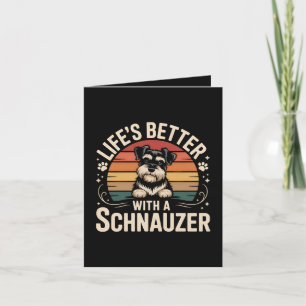 Leven is beter met een Schnauzer Feestdagen Kaart