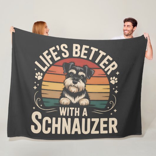 Leven is beter met een Schnauzer Fleece Deken (In situ)