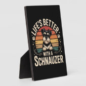Leven is beter met een Schnauzer Fotoplaat (Zijkant)
