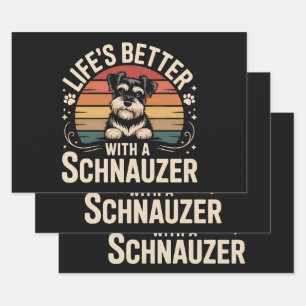 Leven is beter met een Schnauzer Inpakpapier Vel