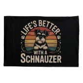 Leven is beter met een Schnauzer Kussensloop (Achterkant)