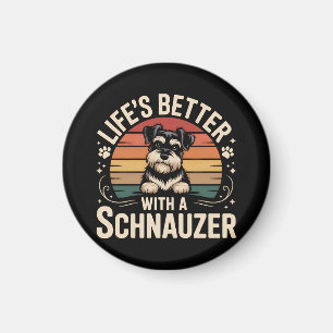 Leven is beter met een Schnauzer Magneet