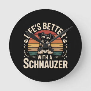 Leven is beter met een Schnauzer Ronde Klok