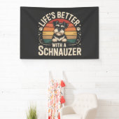 Leven is beter met een Schnauzer Spandoek (Insitu)