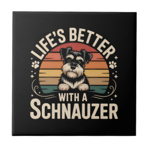 Leven is beter met een Schnauzer Tegeltje
