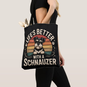 Leven is beter met een schnauzer tote bag