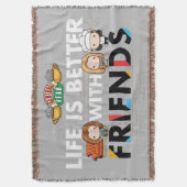 Leven is beter met FRIENDS™ Chibi-kunst Deken (Voorkant Verticaal)