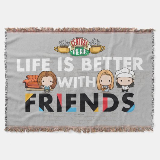 Leven is beter met FRIENDS™ Chibi-kunst Deken (Voorkant)