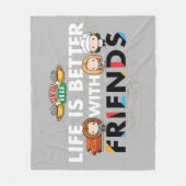 Leven is beter met FRIENDS™ Chibi-kunst Fleece Deken (Voorkant)