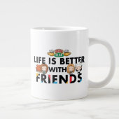 Leven is beter met FRIENDS™ Chibi-kunst Grote Koffiekop (Rechts)